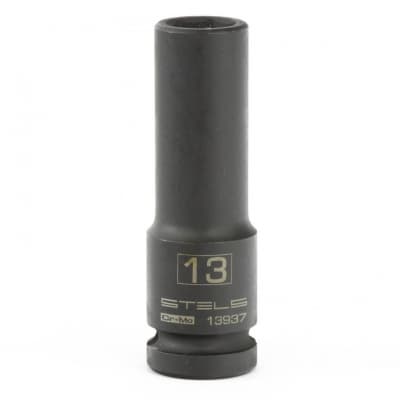 Головка ударная удлиненная шестигранная, 13 мм, 1/2, CrMo Stels 13937