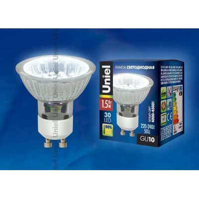 Лампа светодиодная Uniel LED JCDR SMD 1,5W NW GU10 04702