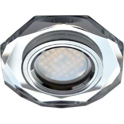 Встраиваемый светильник Ecola MR16 DL1652 GU5.3 Glass хром/прозрачный FC1652EFF