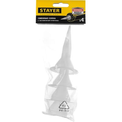 Запасные сопла для закрытых пистолетов для герметика STAYER, 4 шт. 0673-S4_z01
