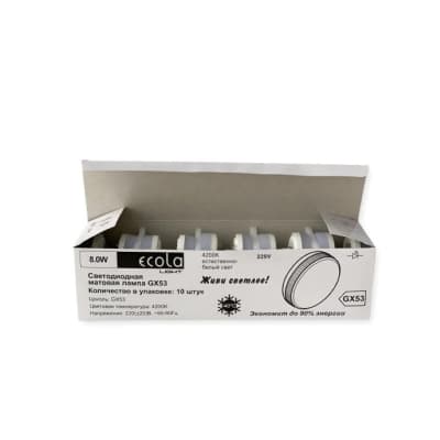 Лампа светодиодная Ecola Light GX53 LED 8W Tablet 4200K T5DV80ELC