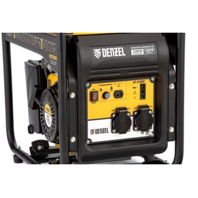 Генератор инверторный GT-2500iF, 2,5 кВт, 230 В, бак 5 л, открытый корпус,  ручной старт Denzel 94704