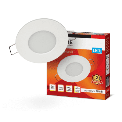 Светодиодный светильник IN HOME RLP-ECO 3Вт 4000К IP40 белый 4690612007953