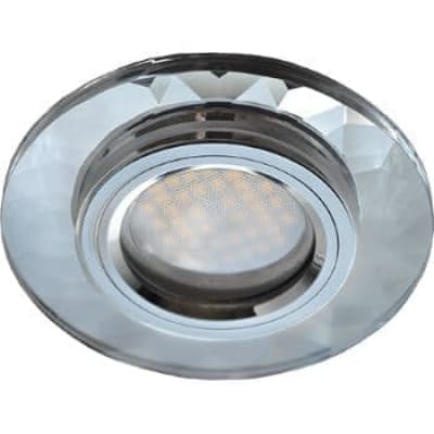 Встраиваемый светильник Ecola MR16 DL1654 GU5.3 Glass хром/прозрачный FC1654EFF