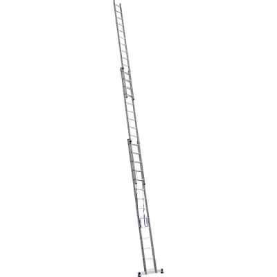Лестница универсальная трехсекционная СИБИН число ступеней 3 х 14, алюминий, максимальная нагрузка 150 кг 38833-14