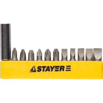 Набор бит с адаптером STAYER 12 шт. 2609-H12_z01