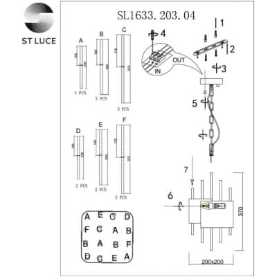 Потолочная люстра ST Luce Olvera SL1633.203.04