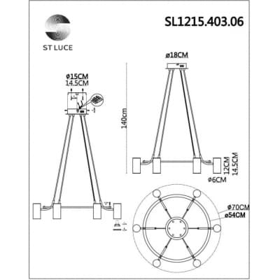 Подвесной светильник ST Luce Talia SL1215.403.06