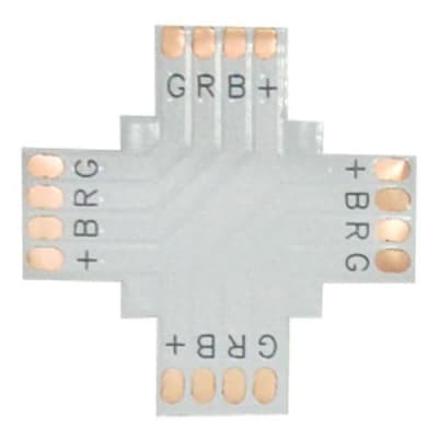 Ecola LED strip connector гибкая соед. плата X для зажимного разъема 4-х конт. 10 mm SC41FXESB