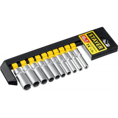 STAYER RSS 10SD набор торцовых головок 10 предм. 27759-H10