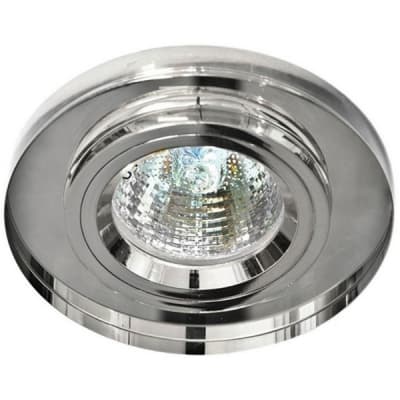 Светильник потолочный встраиваемый FERON DL8060-2/8060-2, под лампу MR16 G5.3, серебряный хром 19710