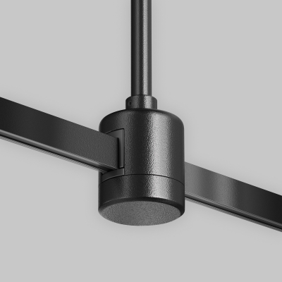 Крепление потолочное Medium 300мм с прямым коннектором питания Flarity черный Maytoni Accessories for tracks Flarity TRA158С-IPC1-B