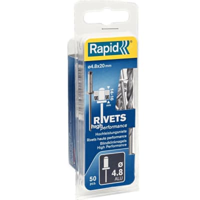 Заклепки из алюминия RAPID 4.8 x 20 мм, 50 шт., 5000391
