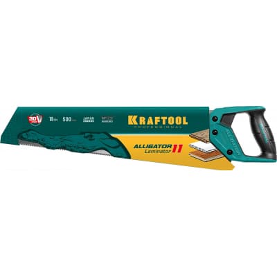 Ножовка по ламинату "Alligator LAMINATOR 11", 500 мм, 11 TPI 3D зуб, KRAFTOOL 15207