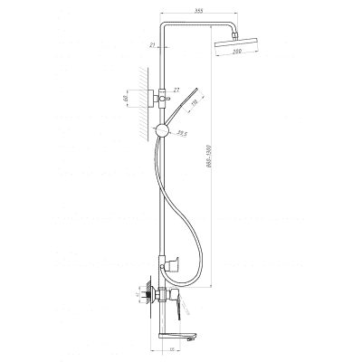 Душевая система ПСМ-ПРОФСАН STEEL PSM-300-8 тип См-ВДшОРНТрА