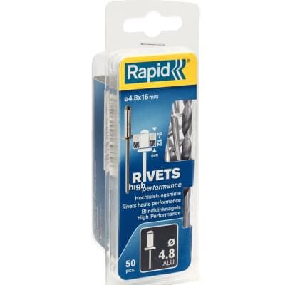 Заклепки из алюминия RAPID 4.8 x 16 мм, 50 шт., 5000390
