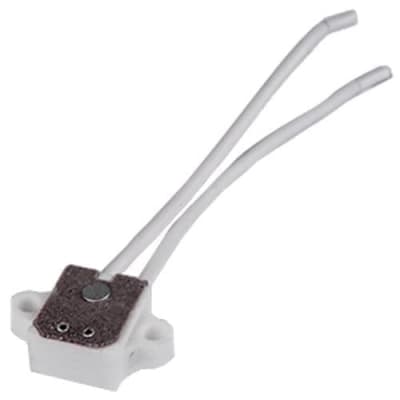 Патрон Ecola base G4 керамический  прямоуг. боковой с проводами 2*8cm и ушками для креп. (1 из уп. по  50) AC04LWEAY