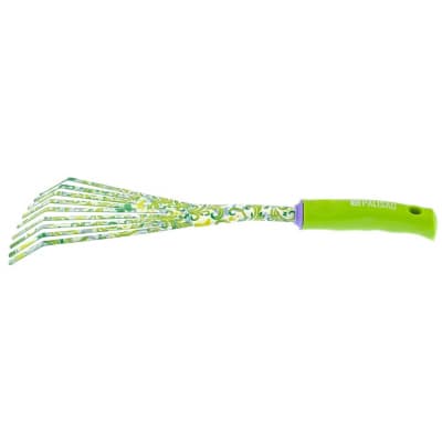 Грабли веерные 9 - зубые, 130 х 415 мм, стальные, пластиковая рукоятка, Flower Green, Palisad 620425