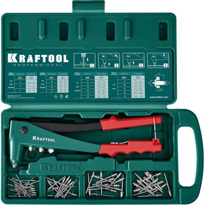 KRAFTOOL X-3 заклепочник в кейсе, литой корпус 31170-H6_z01