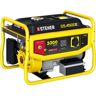 GS-4500Е бензиновый генератор с электростартером, 3300 Вт, STEHER GS-4500Е