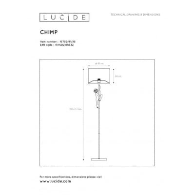 Торшер Lucide Extravaganza Chimp 10702/81/30