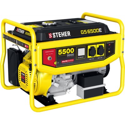 GS-6500 бензиновый генератор, 5500 Вт, STEHER GS-6500