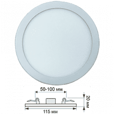 Встраиваемый светильник Ecola LED downlight 8W 220V 6500K DARD80ELC