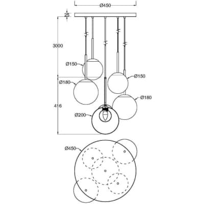 Подвесной светильник Maytoni Basic form MOD521PL-05G