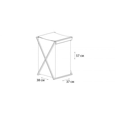 Корзина для белья FIXSEN LOFT STYLE складная серая (FX-1023)