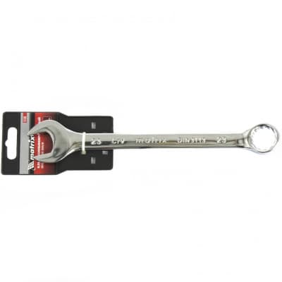 Ключ комбинированный, 23 мм, CrV, полированный хром Matrix 15168
