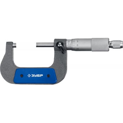 Микрометр ЗУБР ″Профессионал″ гладкий механический, МК 50, диапазон 25-50мм, шаг измерения 0,01мм 34480-50_z02