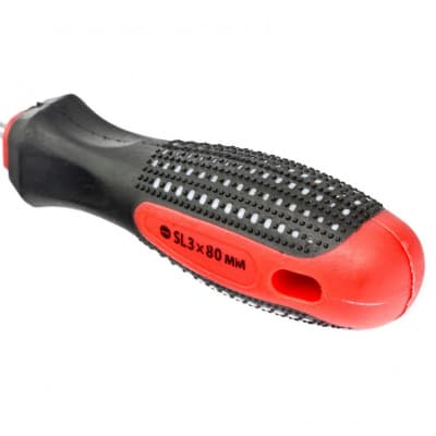 Отвертка Fusion, SL3 х 80 мм, CrV, трехкомпонентная рукоятка Anti slip Matrix 11406
