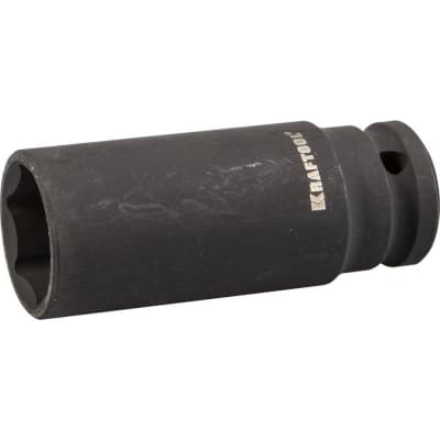 Торцовая головка ударная удлиненная KRAFTOOL 1/2", 22 мм, Cr-Mo сталь, фосфатированная 27942-22_z01