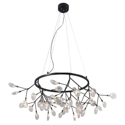 Подвесная люстра Crystal Lux EVITA SP45 D BLACK/TRANSPARENT