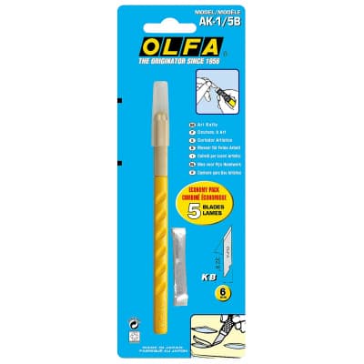 Нож с перовым лезвием OLFA 6 мм OL-AK-1/5B