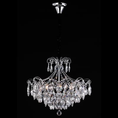 Люстра хрустальная Eurosvet Crystal 10080/6 хром/прозрачный хрусталь Strotskis