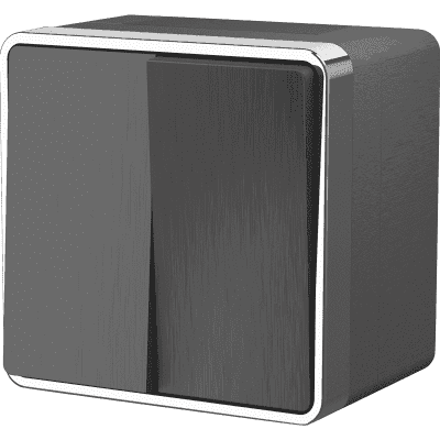 Выключатель двухклавишный IP44 Werkel WL15-03-02 Gallant графит рифленый 4690389128271