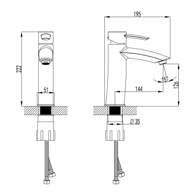 Смеситель Lemark Atlantiss для раковины (LM3237C)