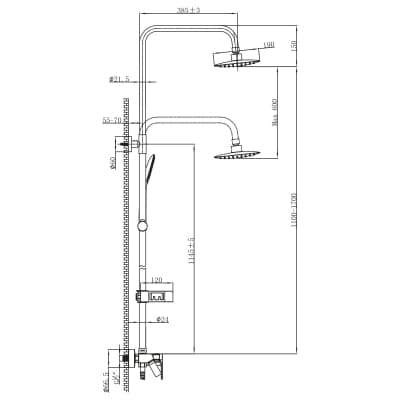 Душевая сиситема Lemark Tropic (LM7002BL)