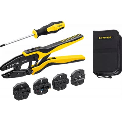 SP-4M набор пресс-клещи, 4 матрицы, в сумке чехле, STAYER Professional 45445
