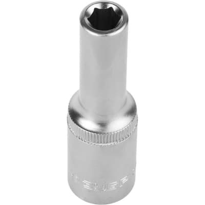 Торцовая головка ЗУБР 1/2", 8 мм, Cr-V сталь, хромированная 27726-08