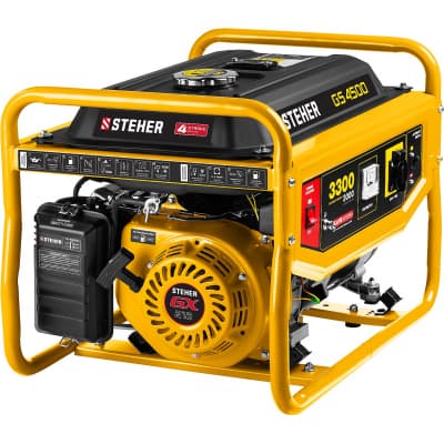 GS-4500 бензиновый генератор, 3300 Вт, STEHER GS-4500