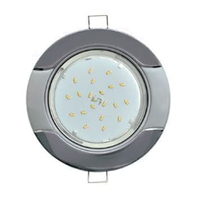 Встраиваемый светильник Ecola GX53 H4 9012 черный хром-серебро FL71H4ECB
