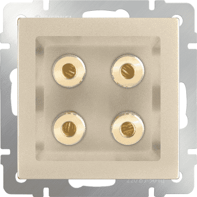 Акустическая розетка Werkel WL11-AUDIOx4 шампань 4690389124495