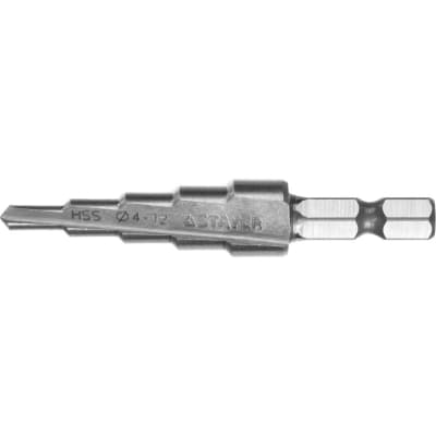 Сверло ступенчатое STAYER 4-12 мм, 5 ступеней, HSS 29660-4-12-5