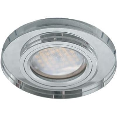 Встраиваемый светильник Ecola MR16 DL1650 GU5.3 Glass хром/прозрачный FC1650EFF