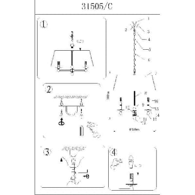 Подвесная люстра Newport 31500 31505/C B/C