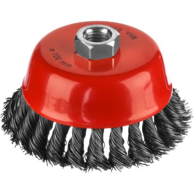 Щетка-крацовка чашечная для УШМ MIRAX d 100 мм 35104-100