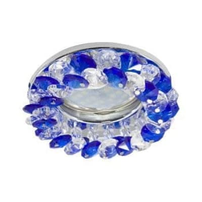 Встраиваемый светильник Ecola Light MR16 CD4141 GU5.3 хром/прозрачный/голубой FL1617EFY