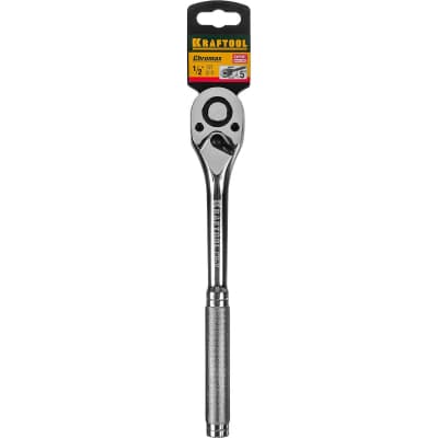 Трещотка для торцовых головок KRAFTOOL 1/2", 72 зубца, Cr-V сталь, цельнометаллическая 27793-1/2_z02